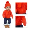 Accessori per bambole 1 set maglione vestito cappello sciarpa guanti misura 17 pollici 43 cm vestiti nati vestito per bambino per regalo di compleanno festival 221130