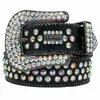 Men Women Bb Simon Belt Luxury Designer Bb Belt Retro Needle Buckle Belts 20 Color Crystal Diamond 181