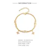 Bracciale Catena Canner Anice Stellato per Donna Argento 925 Sterling Originale Oro 18k Gioielleria Gioielli da sposa Lusso