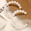 Hoop Earrings Jouval Large Round Pearl For Women Exaggerated Big Circle Ring Fashion Jewelry Female Basketball Brincos