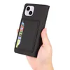 Magneet portemonnee lederen PU telefoonhoesjes beschermende schokbestendige hoes voor iPhone 14 13 12 Pro MAX Samsung met standaard