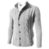 Hommes chandails mince pull manteau automne hiver laine Cardigan Streetwear couleur unie col montant tricots 221130