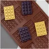 Moldes para hornear Resina epoxi Sile Diy Mold Rec Tamaño grande 12 Chunk Mod Chocolate Waffle Candy Jelly Bloque de hielo Moldes para pasteles High Q Dhgarden Dhidr