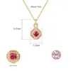 Retro Pendant Necklace S925 Silver Micro Set Zircon Ruby Exquisite Necklace European Fashion Women High end Collar Chain Wedding Party Versatile Jewelry Gifts SPC