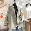 Costumes pour femmes 2022 printemps automne Plaid Blazer femme coréen vêtements d'extérieur décontracté veste ample pour femmes vêtements Blazers manteaux D423