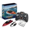 ElectricRC Boats Mini RC Boat 5kmh Radio Télécommande Navire à grande vitesse avec lumière LED Palmboat Été Eau Jouet Piscine Jouets Modèles Cadeaux 221201