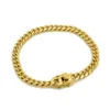 Mens ANTI-TARNISH Cuban Miami Link 8 Bracelet 18k Gold Over Stainless Steel 6mm226C
