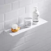 Bathroom Shelves Brushed Gold Black White Storage Rack 3050cm Modern Kitchen Wall Shelf Home Accessories 221201