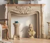 Fireplace American rural solid wood fireplaces frame Living Room Furniture in house imitation marble porch wedding decoration online red photography props