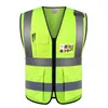 Industrial Reflective Safety Vest Hi Vis Vest for Men Two Tone Workwear Working Vest with Many Pockets Construction Safety Vest Reflector