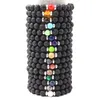 Pietra naturale Occhio di tigre 8mm Lava Kallaite Perline Bracciale Braccialetti Donna Uomo Bracciali per donna Gioielli Yoga