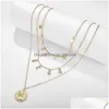 Hangende kettingen ontwerper lange hanger ketting delicate legeringsmateriaal hangers voor vrouwen verjaardagjaar cadeau drop levering sieraden dh9ky