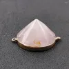 Pendentif Colliers FYJS Unique Lumière Jaune Or Couleur Améthystes Pierre Ronde Pyramiade Noir Agates Pour Cadeau Bijoux