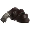 Belts Belt Men Men de alta qualidade Genuine Luxury Leather for Strap Male Metal Automático Buckle Men's Y136-1813-1