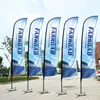 Banner Flags Beach Feather Flag e pennone con base a croce Grafica personalizzata Stampa pubblicitaria Promozione Celebrazione Decorazione 221201