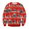 Men's Sweaters Men Women Santa Ugly Christmas Sweater 3D Funny Printed Autumn Winter Novelty Sweatshirt Pullover Holiday Xmas Jumpers Tops