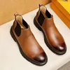 202022 المصمم الفاخر البريطاني العالي العليا مارتن أحذية الرجال أزياء الشتاء 100 ٪ من الجلد حماية البارد الأعمال أحذية عارضة المعاد