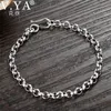 Bracciale a catena V.ya Braccialetti da uomo in argento sterling massiccio 925 Braccialetti maschili di lusso da 5 mm Regali di compleanno per gioielleria raffinata