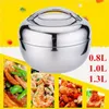 Dinnerware Sets Portable Stainless Thermo Insulated Thermals Container Bento Round Lunch Box Home Apple Shape Insulation