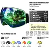 Ski Goggles Snowboard Professional Snow Wide Angle Glasses With Double Layers AntiFog UV400 Men Women Snowmobile Googles 221130