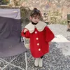 Coat Çocuk Giyim Sonbahar Kış Kız En Uzun Şık Kore tarzı Bebek Tatlı Katı 221130