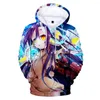 Herrtröjor Anime No Game Life 3D Män Kvinnor Harajuku vår/höst/vintertröja Pullover Lång ärm överdimensionerad