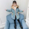 Down Coat Hooded Teen Girl Parka vadderade rockar Ryska barn Winter Jacka tonåring Ytterkläder Barn leker i Park Snowsuit 30 221130