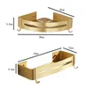 Bathroom Shelves Corner Shelf Wall Mounted Brushed Gold Aluminum Shower Shampoo Holder shelf 221130