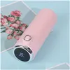 Water Bottles 420Ml Smart Thermos Stainless Steel Water Bottle Led Digital Temperature Display Coffee Thermal Mugs Intellige Dhgarden Dhvf9