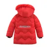 Down Coat Fashion dziewczęta Zima Kurtka Bożego Narodzenia Dziewczyna z kapturem bawełniany snowsit 2 6 8 10y Ubrania dla dzieci 221130