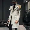 Hommes Gilets À La Mode Manteau Épaissir Veste Hommes À Capuche Chaud Allonger Parka Duvet De Canard Blanc Haute Qualité Mâle Hiver Vers Le Bas 3XL 221130