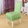 Chair Covers Solid Color Versatile Skirt El Cover Wedding Banquet Restaurant Stool Set