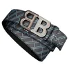 Модные мужчины дизайнер дизайнер бренда автозаправление Business Belt Youth Printed Head Level Jeans Jeanc