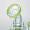 Heady Glass Bongs Pomme de douche Percolateur Dab Rig Pyramide Design Pipe à eau avec bol de 14 mm Embouchure à col court