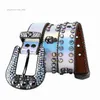 2022 Designer Belt BB Simon Belt Women's Thin Belt Rhinestone Embedded Skull Accessories Handgjorda personlighet Fashion Punk Style