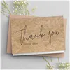 Paper Products Thank You Order Cards Kraft Paper Products Thanks Card Appreciation Cardstock Purchase Inserts To Support Small Busin Dhaz8