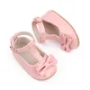 Recém-nascido First Walkers Spring Baby Shoes PU Leather Infants Girls Shoes Princess Bowknot Toddlers Prewalker