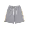 Calça masculina designer malha de basquete shorts Dois bolsos laterais de bainha de verão Homens básicos Croptop Fit Polyester Vintage Plain Cotton Technics Mid Ptjq