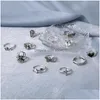 Pierścienie zespołowe biżuteria mody zestaw pierścienia knuckle