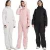 Combinaisons de Ski hiver à capuche femmes combinaison de Ski coupe-vent Sport femme combinaison en plein air femme neige imperméable fille salopette 221130