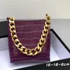 Portable Armpit Bag Fashion Handbags Crocodile Pattern Women Shoulder Bags Coarse Chain Metal Letter Magnetic Buckle Cell Phone Pocket Ladies Clutch Purse Wallets