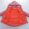 Down Coat Fashion dziewczęta Zima Kurtka Bożego Narodzenia Dziewczyna z kapturem bawełniany snowsit 2 6 8 10y Ubrania dla dzieci 221130