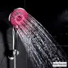 Bathroom Shower Heads LED Head Digital Temperature Control Sprayer 3 Spraying Mode Water Saving Filter Home Tool 221201