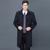 Heren trenchcoats Europese stijl casual herfst winter uitloper Mannelijke dikke lange overjas voering afneembare Manteau Homme