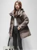 Piumino da donna Parka Moda Donna Giacca lunga Inverno Donna calda Giacche imbottite con cappuccio Donna Allentato Coreano Piumino nero Outwear 221201