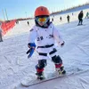Skianzüge Kinder Schneeanzüge Winter Ski Overall Wasserdichte Baby Mädchen Schneeanzug Outdoor Sport Kinder Snowboard Set Schnee Tragen 221130