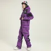 Garnitury narciarskie kobiety garnituru snowsuit sport wodoodpornego kapturowy snowboard kombinezonu ogólnie 221130