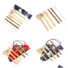 Flatware Sets Bamboo Tableware Set Outdoors Portable Knife Fork Spoon Suit Dinnerware Kit Chopsticks St 7Pcs Sets 7 6Zr Uu D Dhgarden Dhwqe