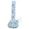 Smoking Pipes 7.5" Silicone Water Pipe Glow in dark and Printed Dab Rigs Removable Hookah Bongs