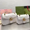 Nuevos bolsos de diseñador para mujer Hombro Crossbody Bolso de moda Señoras Bolsos de lujo Cuero real Oro Letras dobles Monedero de calidad superior Bolsos Marmont